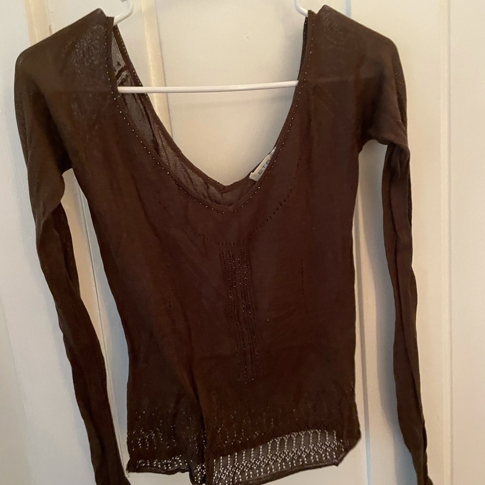 Etro Milano see through brown shirt
